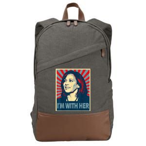 IM With Her Kamala Vote For 2024 President Kamalaharris Cotton Canvas Backpack