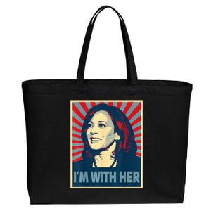 IM With Her Kamala Vote For 2024 President Kamalaharris Cotton Canvas Jumbo Tote