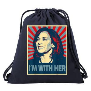 IM With Her Kamala Vote For 2024 President Kamalaharris Drawstring Bag