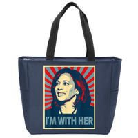 IM With Her Kamala Vote For 2024 President Kamalaharris Zip Tote Bag