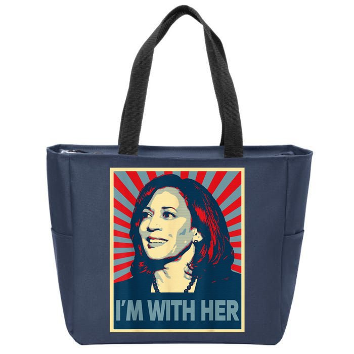 IM With Her Kamala Vote For 2024 President Kamalaharris Zip Tote Bag