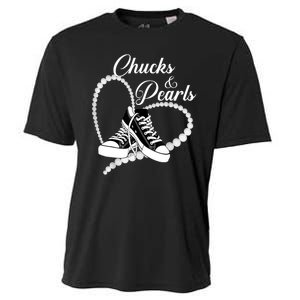 Im With Her Kamala 2024 Heart Chucks And Pearls 2024 Gift Cooling Performance Crew T-Shirt