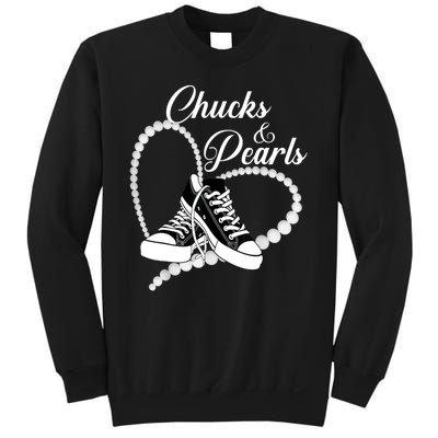 Im With Her Kamala 2024 Heart Chucks And Pearls 2024 Gift Sweatshirt