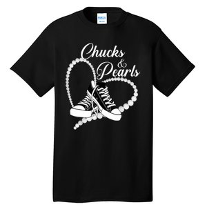 Im With Her Kamala 2024 Heart Chucks And Pearls 2024 Gift Tall T-Shirt