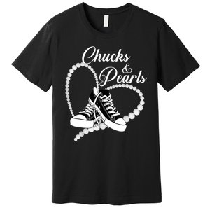 Im With Her Kamala 2024 Heart Chucks And Pearls 2024 Gift Premium T-Shirt