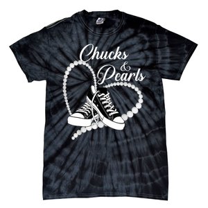 Im With Her Kamala 2024 Heart Chucks And Pearls 2024 Gift Tie-Dye T-Shirt