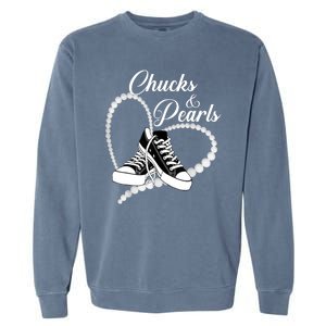 Im With Her Kamala 2024 Heart Chucks And Pearls 2024 Gift Garment-Dyed Sweatshirt