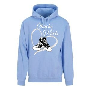 Im With Her Kamala 2024 Heart Chucks And Pearls 2024 Gift Unisex Surf Hoodie