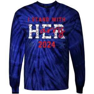 IM With Her President Kamala Election Vote For 2024 President Kamalaharris Tie-Dye Long Sleeve Shirt