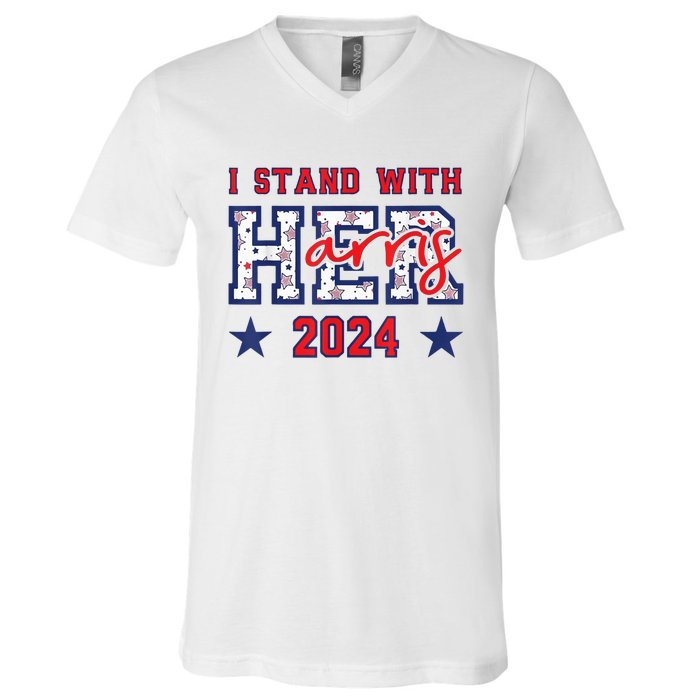 IM With Her President Kamala Election Vote For 2024 President Kamalaharris V-Neck T-Shirt