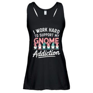 I Work Hard To Support My Gnome Addiction Ladies Essential Flowy Tank