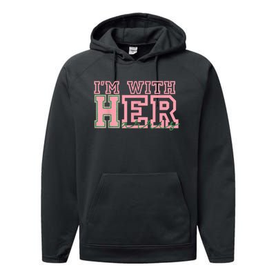 IM With Her Kamala Vote For 2024 President Kamalaharris Performance Fleece Hoodie