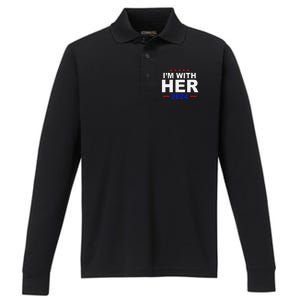 IM With Her Harris Political President Election Performance Long Sleeve Polo