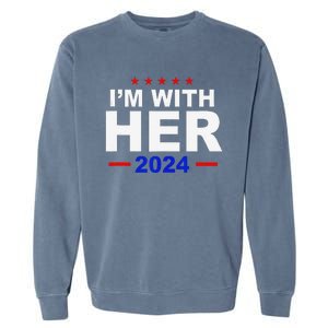 IM With Her Harris Political President Election Garment-Dyed Sweatshirt