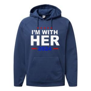 IM With Her Harris Political President Election Performance Fleece Hoodie