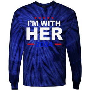 IM With Her Harris Political President Election Tie-Dye Long Sleeve Shirt