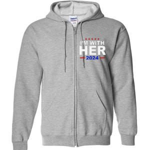 IM With Her Harris Political President Election Full Zip Hoodie