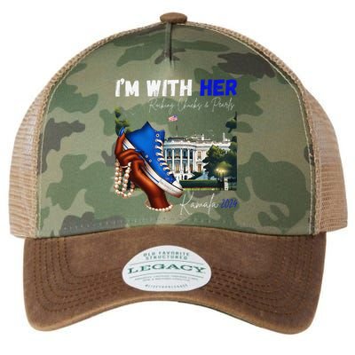 IM With Her Rocking Chucks & Pearls Kamala 2024 Gift Legacy Tie Dye Trucker Hat