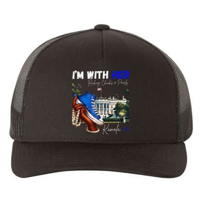 IM With Her Rocking Chucks & Pearls Kamala 2024 Gift Yupoong Adult 5-Panel Trucker Hat