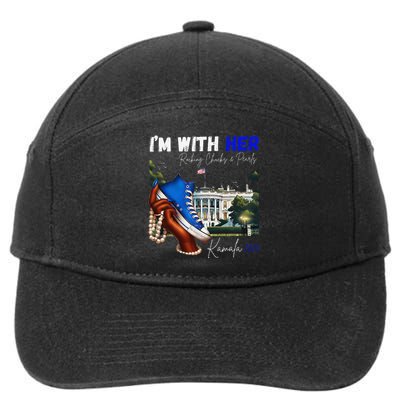 IM With Her Rocking Chucks & Pearls Kamala 2024 Gift 7-Panel Snapback Hat