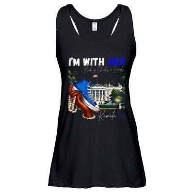 IM With Her Rocking Chucks & Pearls Kamala 2024 Gift Ladies Essential Flowy Tank