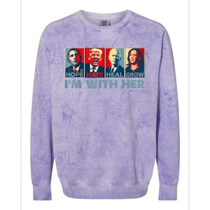 Im With Her Kamala Vote For 2024 President Kamalaharris Colorblast Crewneck Sweatshirt