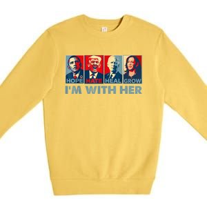 Im With Her Kamala Vote For 2024 President Kamalaharris Premium Crewneck Sweatshirt