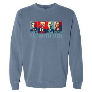 Im With Her Kamala Vote For 2024 President Kamalaharris Garment-Dyed Sweatshirt