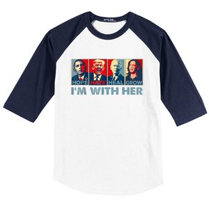 Im With Her Kamala Vote For 2024 President Kamalaharris Baseball Sleeve Shirt