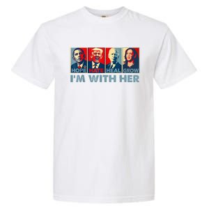 Im With Her Kamala Vote For 2024 President Kamalaharris Garment-Dyed Heavyweight T-Shirt