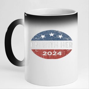 Im With Her Kamala Vote For 2024 President Kamala Harris 11oz Black Color Changing Mug