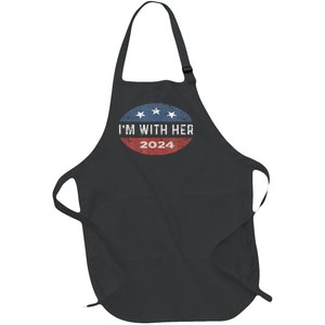 Im With Her Kamala Vote For 2024 President Kamala Harris Full-Length Apron With Pockets