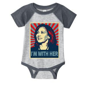 IM With Her Kamala Vote For 2024 President Kamalaharris Infant Baby Jersey Bodysuit