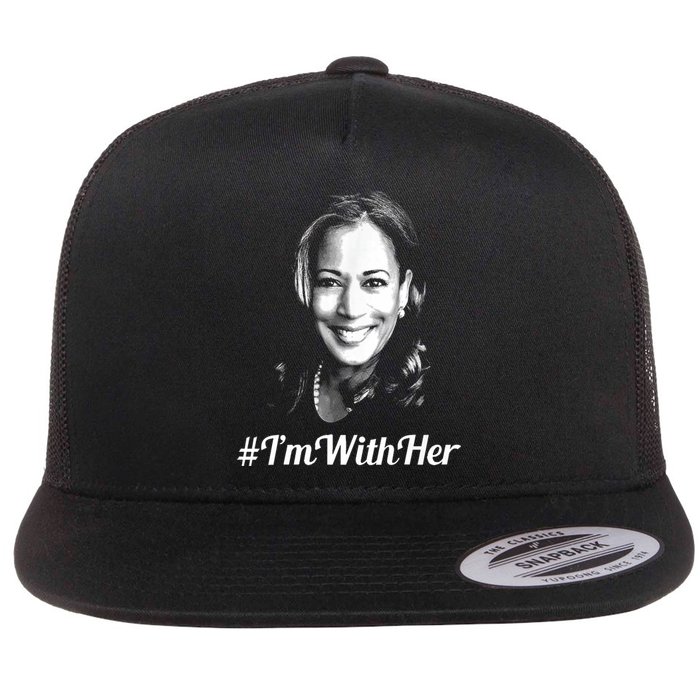 IM With Her Kamala Vote For 2024 President Kamala Harris Flat Bill Trucker Hat