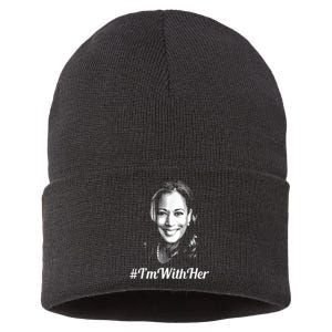 IM With Her Kamala Vote For 2024 President Kamala Harris Sustainable Knit Beanie