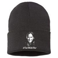 IM With Her Kamala Vote For 2024 President Kamala Harris Sustainable Knit Beanie