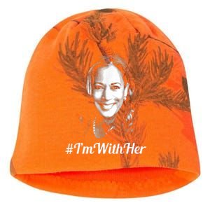 IM With Her Kamala Vote For 2024 President Kamala Harris Kati - Camo Knit Beanie