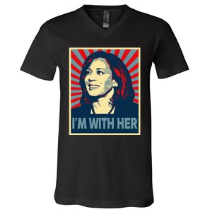 IM With Her Kamala Vote For 2024 President Kamalaharris V-Neck T-Shirt