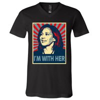 IM With Her Kamala Vote For 2024 President Kamalaharris V-Neck T-Shirt