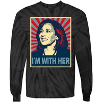 IM With Her Kamala Vote For 2024 President Kamalaharris Tie-Dye Long Sleeve Shirt