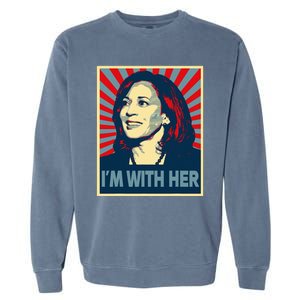 IM With Her Kamala Vote For 2024 President Kamalaharris Garment-Dyed Sweatshirt