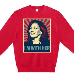 IM With Her Kamala Vote For 2024 President Kamalaharris Premium Crewneck Sweatshirt