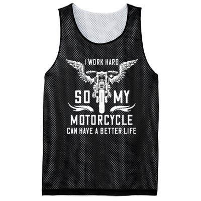 I Work Hard So My Motorcycle Can Have A Better Life Biker Mesh Reversible Basketball Jersey Tank