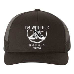 Im With Her Kamala Chucks And Pearls Election 2024 Yupoong Adult 5-Panel Trucker Hat