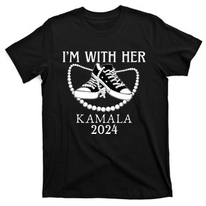 Im With Her Kamala Chucks And Pearls Election 2024 T-Shirt