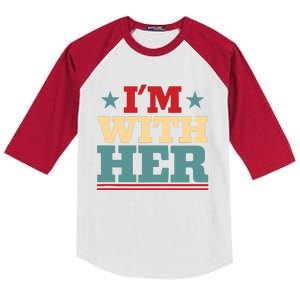 I’M With Her Presidential Election 2024 Harris Walz Democrat Tank Top Kids Colorblock Raglan Jersey