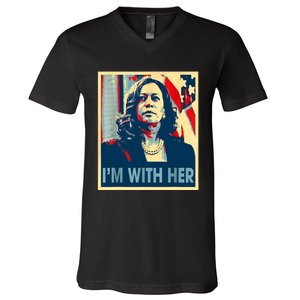 IM With Her Kamala Vote For 2024 President Kamalaharris V-Neck T-Shirt