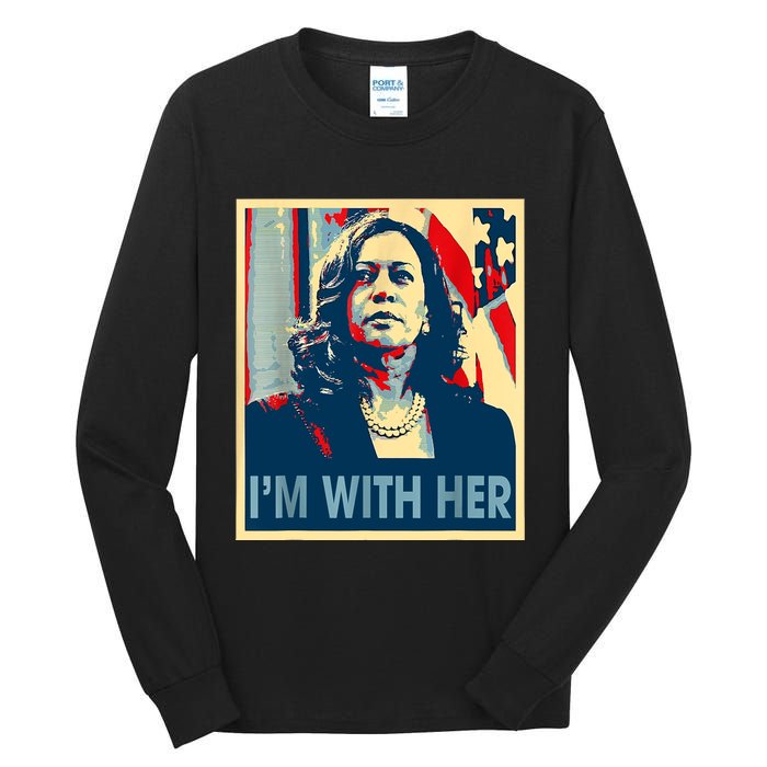 IM With Her Kamala Vote For 2024 President Kamalaharris Tall Long Sleeve T-Shirt