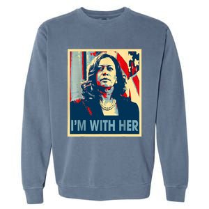 IM With Her Kamala Vote For 2024 President Kamalaharris Garment-Dyed Sweatshirt