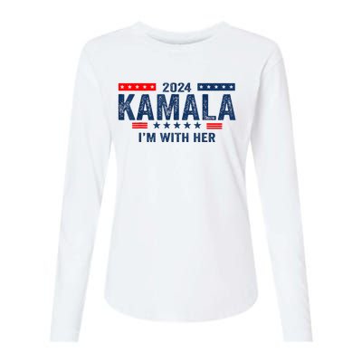 IM With Her Kamala Vote For 2024 President Kamalaharris Womens Cotton Relaxed Long Sleeve T-Shirt